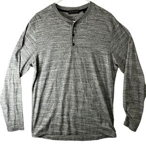 Scotch & Soda Men's Gray Henley Long‎ Sleeve Pullover Sweater XL